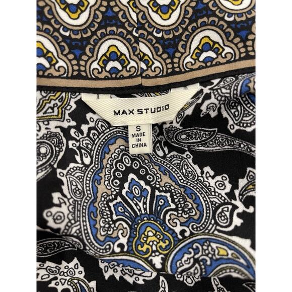 Max Studio Womens Paisley Open Front Kimono Jacket Cardigan Swim Cover Small - Picture 3 of 7